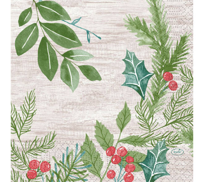 204452 - Servet 33 x 33 cm 3-laags winter greenery
