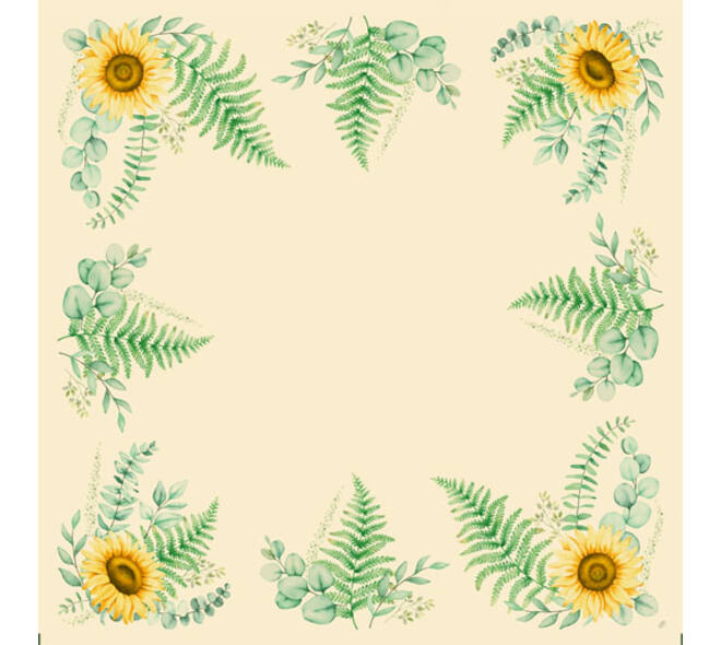 223771 - Tafelkleed Bio Dunicel® 84 x 84 cm Sunflower Dreams