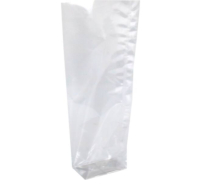 pp kruisbodemzak 100x220mm blanco