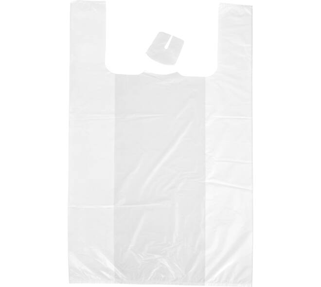 Hemddraagtas HDPE  28 / 7 x 50 cm wit 14 my top quality