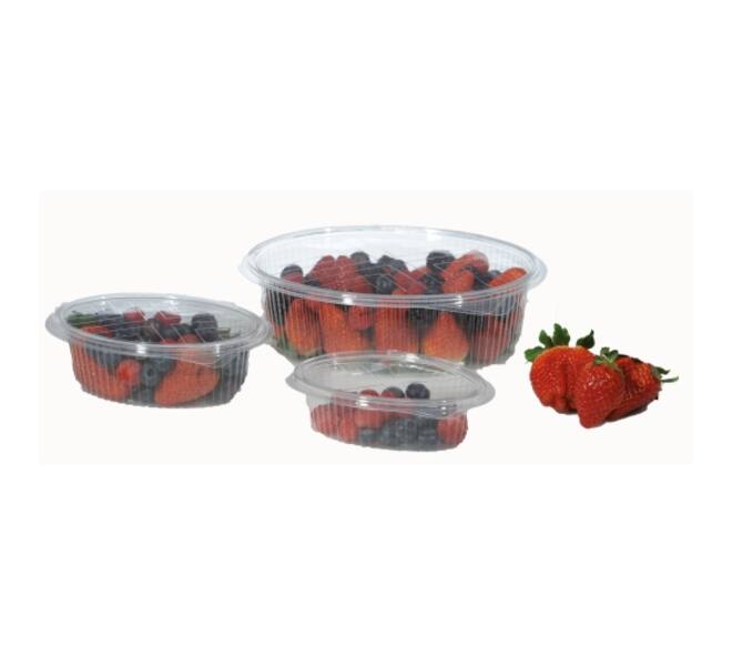 Bak + deksel APET 500 ml ovaal cristal cup e