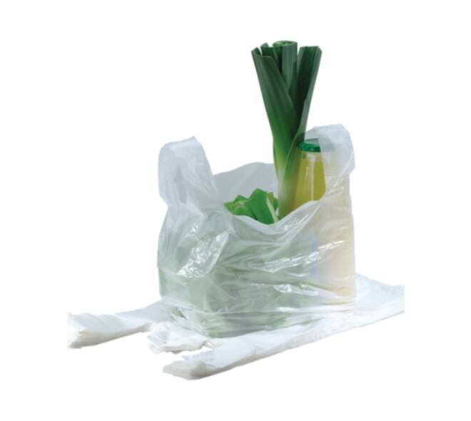 Hemddraagtas HDPE 27/6 x 48 cm wit 10 my "G-label"