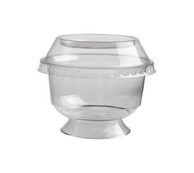 Bak PS 150 ml transparant op voet cristal cup