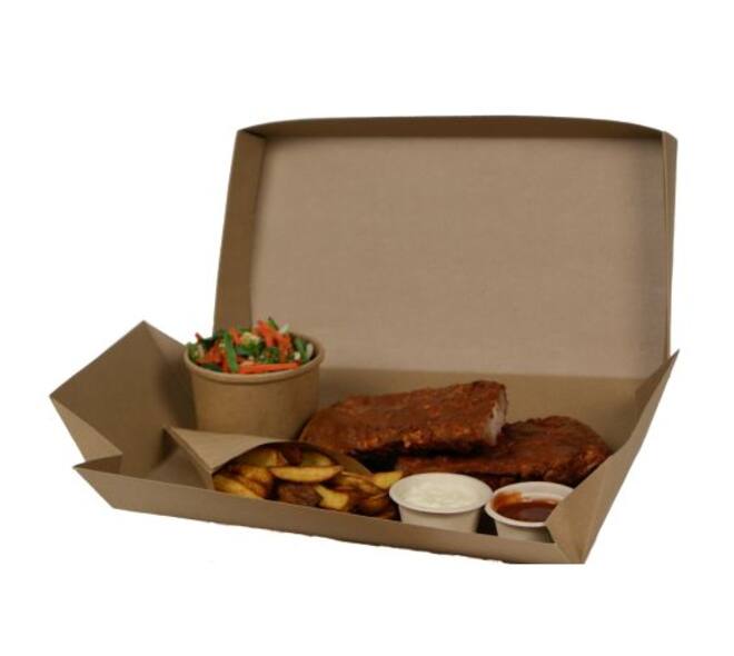 Menubox karton 300 x 160 x 80 mm bruin