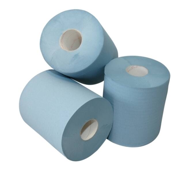 Poetspapier 300 mtr blauw 1-lgs