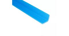 L-profiel schuim 75 x 75 mm - 10  mm lengte 200 cm blauw