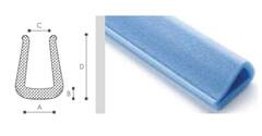 U-profiel Tulip schuim 30-40 mm lengte 200 cm blauw