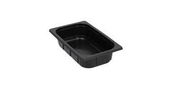 Plastic gastrobak PP 1/4 G60 rechthoekig 264 x 163 x 60 mm - zwart 1750 cc