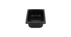 Plastic gastrobak PP 1/4 G60 rechthoekig 264 x 163 x 60 mm - zwart 1750 cc