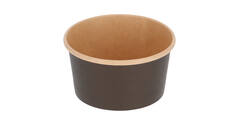 Bak bruinkraft/PE rond Ø 115/62 mm 350 ml zwart  15oz  - 435