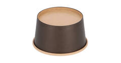Bak bruinkraft/PE rond Ø 115/62 mm 350 ml zwart  15oz  - 435