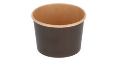 Bak bruinkraft/PE rond Ø 115/80 mm 500 ml zwart  20oz  - 580