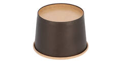 Bak bruinkraft/PE rond Ø 115/80 mm 500 ml zwart  20oz  - 580
