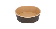 Bak bruinkraft/PE rond Ø 150/45 mm 500 ml zwart  18,5oz  - 550