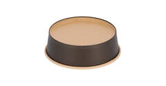Bak bruinkraft/PE rond Ø 150/45 mm 500 ml zwart  18,5oz  - 550