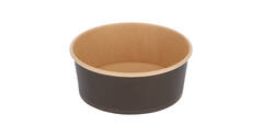 Bak bruinkraft/PE rond Ø 150/60 mm 750 ml zwart  25oz  - 755