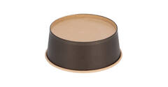 Bak bruinkraft/PE rond Ø 150/60 mm 750 ml zwart  25oz  - 755