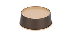 Bak bruinkraft/PE rond Ø 185/65 mm 1300 ml zwart  42,7oz  - 1275