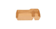 Bakjes bruinkraft/PE 180 (132+48)  x 100 x 35 mm (A14 + extra bakje) - A20