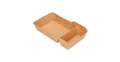 Bakjes bruinkraft/PE 180 (132+48)  x 100 x 35 mm (A14 + extra bakje) - A20