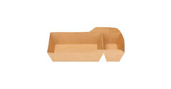 Bakjes bruinkraft/PE 180 (132+48) x 85 x 35 mm (A9 + extra bakje) - A22