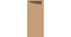 211051 - Bestekzakjes 8,5 x 19 cm Eco bruin met servet chestnut