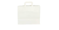 Draagtas papier 32 x 17 x 27 cm 70 gram wit plat handvat