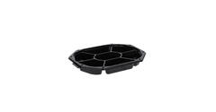 Cateringschaal APET CS 335/250 zwart 8-hoekig 7-vaks