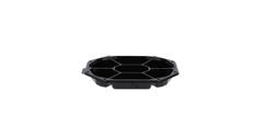 Cateringschaal APET CS 335/250 zwart 8-hoekig 7-vaks