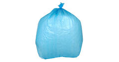 Afvalzak HDPE 66/32 x 145 cm blauw T70 op rol (á 10 st)