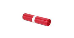 Afvalzak HDPE 60 x 110 cm rood T50 op rol (á 20 st)