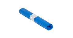 Afvalzak HDPE 63 x 70 cm blauw T15 op rol (á 25 st)