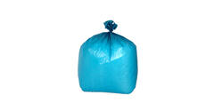 Afvalzak LDPE 65/25 x 140 cm blauw 52my op rol (á 10 st)