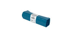 Afvalzak LDPE 65/25 x 140 cm blauw T70 op rol (á 10 st)