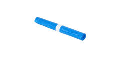 Afvalzak HDPE 70 x 110 cm blauw T25 op rol (á 20 st)