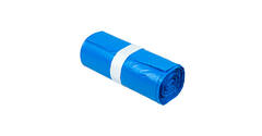 Afvalzak HDPE 90 x 110 cm blauw T40 op rol (á 25 st)