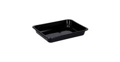115495 - Menubak CPET 225 x 175 x 34 mm zwart 960 ml rechthoekig 1-vaks