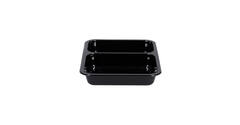 151305 - Menubak CPET 225 x 175 x 35 mm zwart 515/370 ml rechthoekig 2-vaks