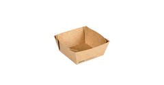 202872 - Box Karton/PLA ecoecho  Cube low 113 x 113 x 50 mm Viking naturel - 510 cc