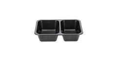 160064 - Menubak PP Caterline 2-vaks 227 x 178 x 50 mm - zwart 645/540 cc