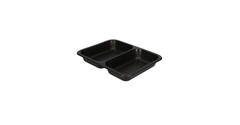 162147 - Menubak PP Caterline 2-vaks 227 x 178 x 32 mm - zwart 440/370 cc