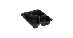 162152 - Menubak PP Caterline 3-vaks 227 x 178 x 40 mm - zwart 445/280/205 cc
