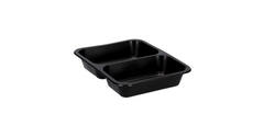 162151 - Menubak PP Caterline 2-vaks 227 x 178 x 40 mm  zwart 550/480 cc