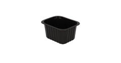 758602 - Menubak PP Side Dish 1-vaks 138 x 114 x 70mm - zwart 630 cc