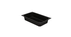 740102 - Menubak PP 1/4 GN 1-vaks 265 x 162 x 50 mm - zwart 1500 cc