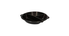 176394 - Menubak PP Pearl L3 rond 3-vaks ø 250 x 42 mm - zwart 590/327/238 cc