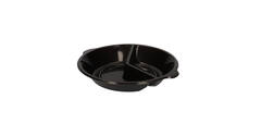 176395 - Menubak PP Pearl L2 rond 2-vaks ø 250 x 42 mm - zwart 750/490 cc
