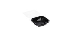 188018 - Octaview APET 150 x150 x 70 mm 400 cc zwart + deksel transparant