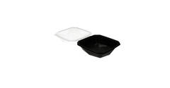 188020 - Octaview APET 185 x185 x 90 mm 800 cc zwart + deksel transparant