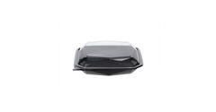 188021 - Octaview APET 225 x 225 x 65 mm 925 cc zwart + deksel transparant
